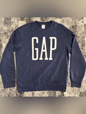 GAP Navy Blue Crewneck Sweatshirt with White Logo